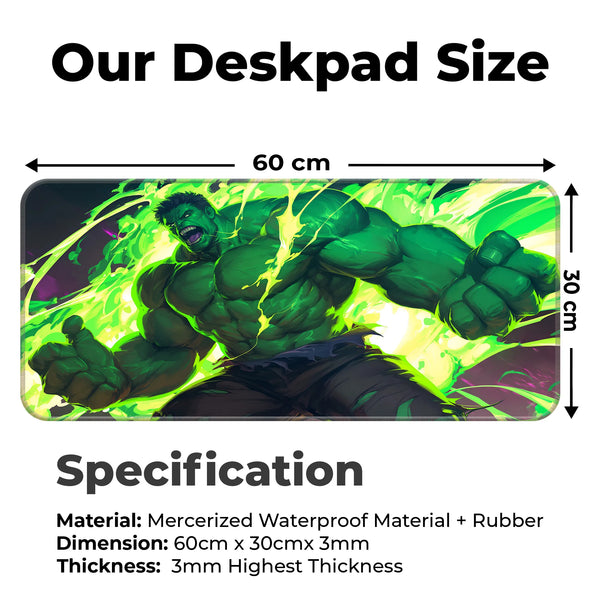 Hulk Smash Neon Green Power Deskmat