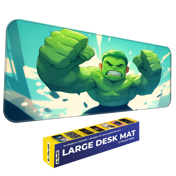 Baby Hulk Rage Mode – Cute Yet Fierce Green Giant Art Deskmat