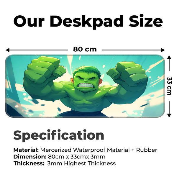 Baby Hulk Rage Mode – Cute Yet Fierce Green Giant Art Deskmat