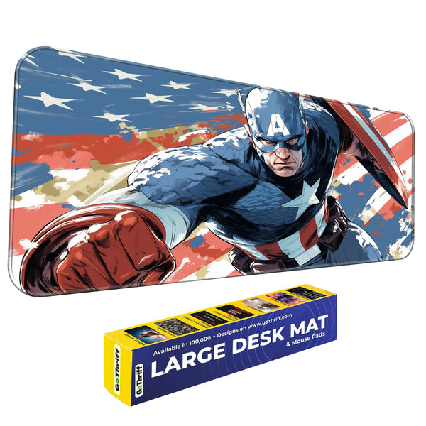 Captain America Action Pose Deskmat