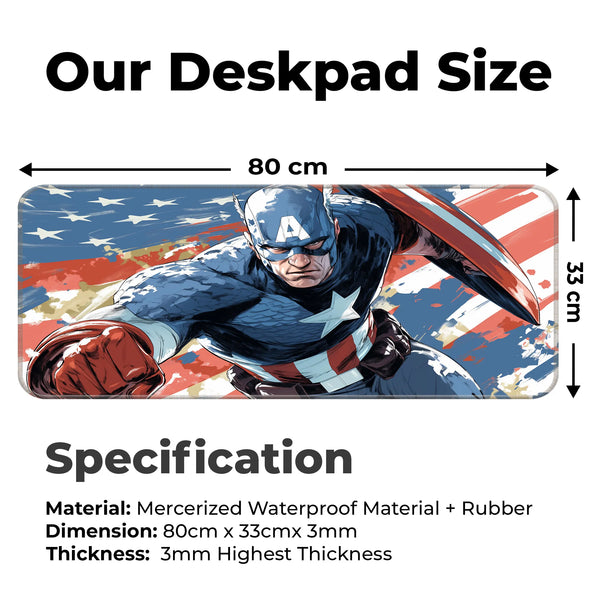 Captain America Action Pose Deskmat