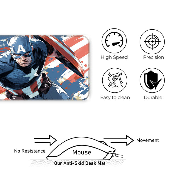Captain America Action Pose Deskmat