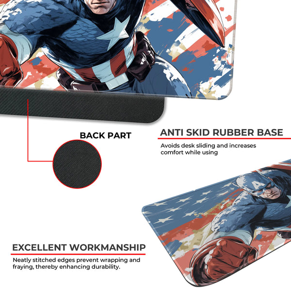Captain America Action Pose Deskmat