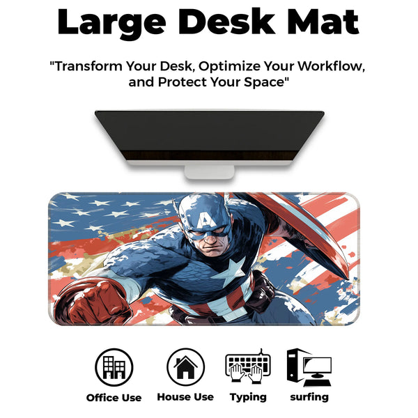 Captain America Action Pose Deskmat