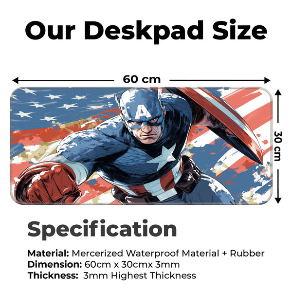 Captain America Action Pose Deskmat