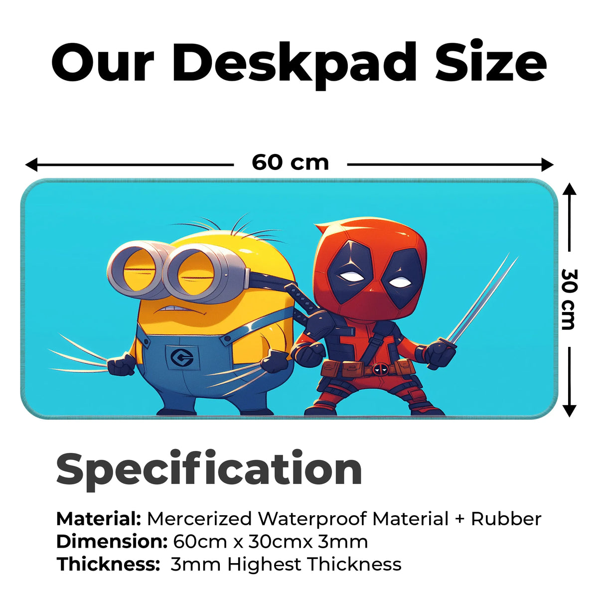 Deadpool x Minion Funny Mashup Deskmat