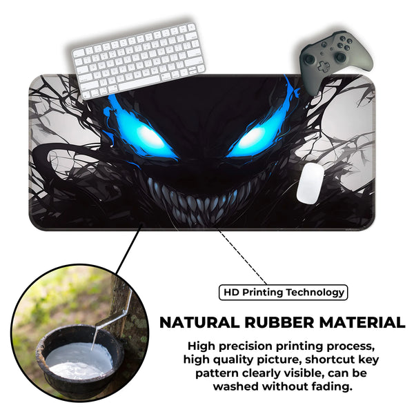 Venom Dark Vision Deskmat – Symbiote With Electric Blue Eyes Deskmat