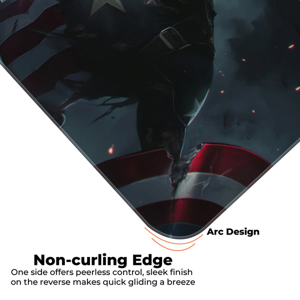 Zombie Captain America Dark Horror Art Deskmat