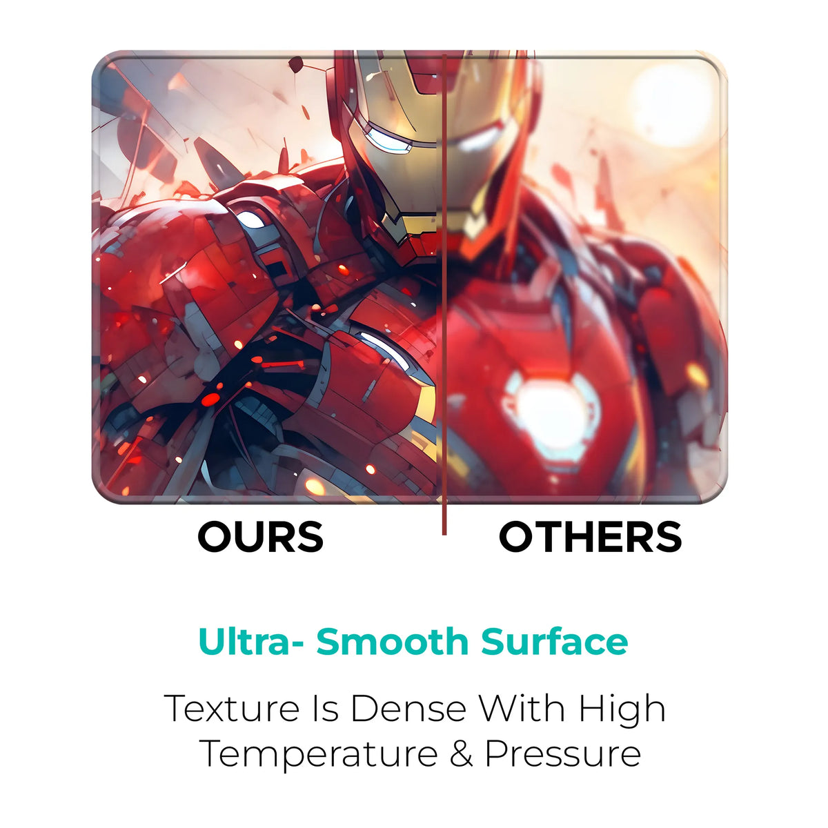 Iron Man Armor Glow Design Gaming Mousepad