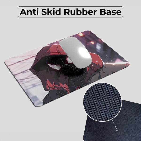 Spider Man Miles Morales Red Hood Design Mousepad