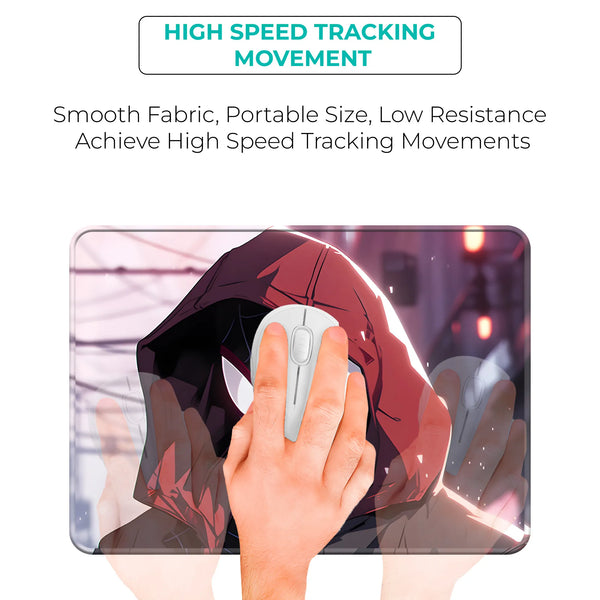 Spider Man Miles Morales Red Hood Design Mousepad