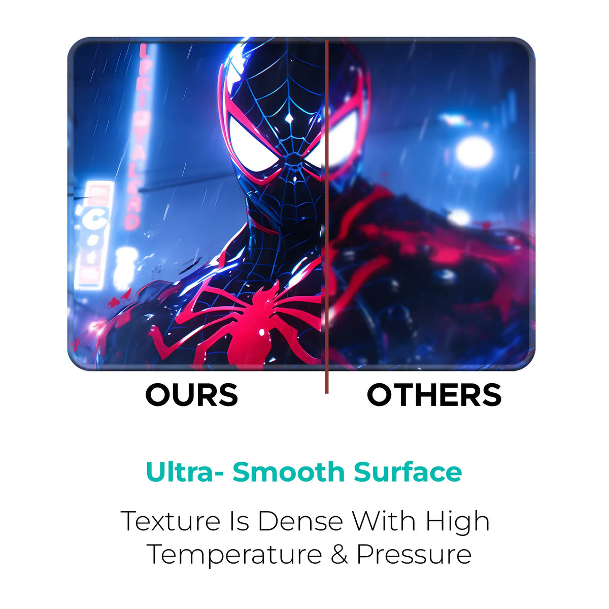 Spider Man Miles Morales Neon Glow Art Mousepad