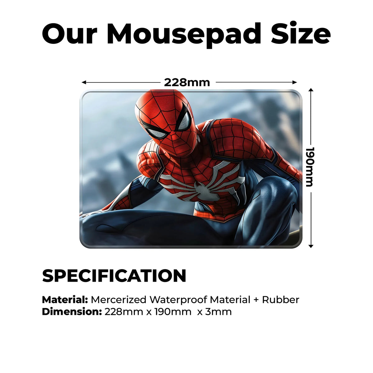 Classic Spider Man City Pose Gaming Mousepad