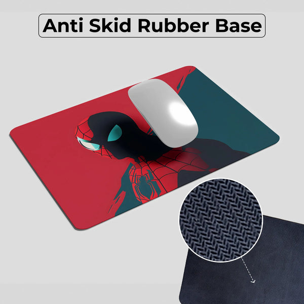 Minimal Red and Black Spider Man Design Mousepad