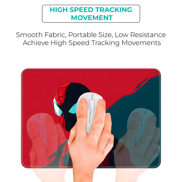 Minimal Red and Black Spider Man Design Mousepad