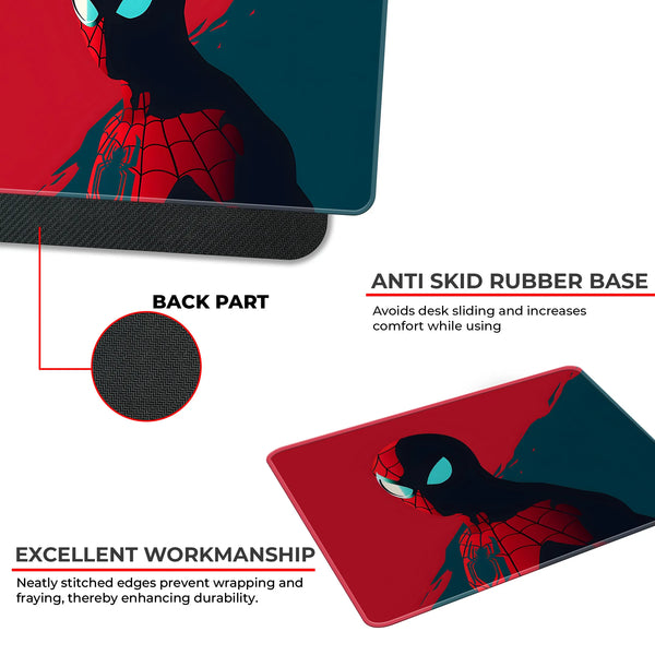 Minimal Red and Black Spider Man Design Mousepad