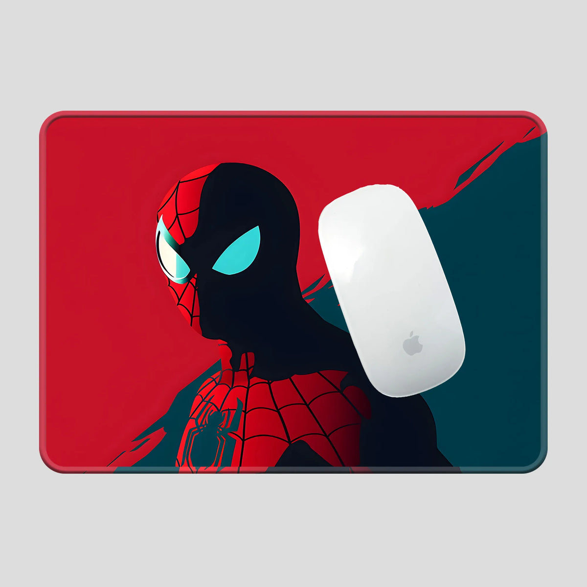 Minimal Red and Black Spider Man Design Mousepad
