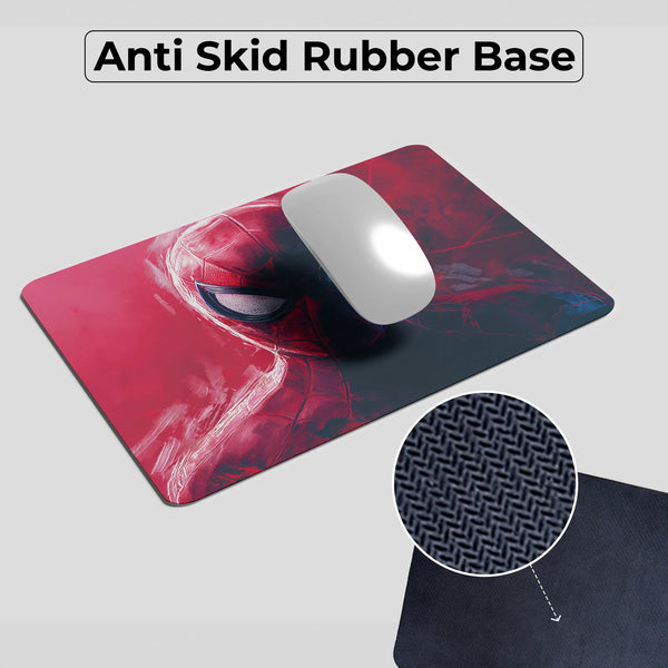 Spider Man Bold Red Portrait Art Mousepad