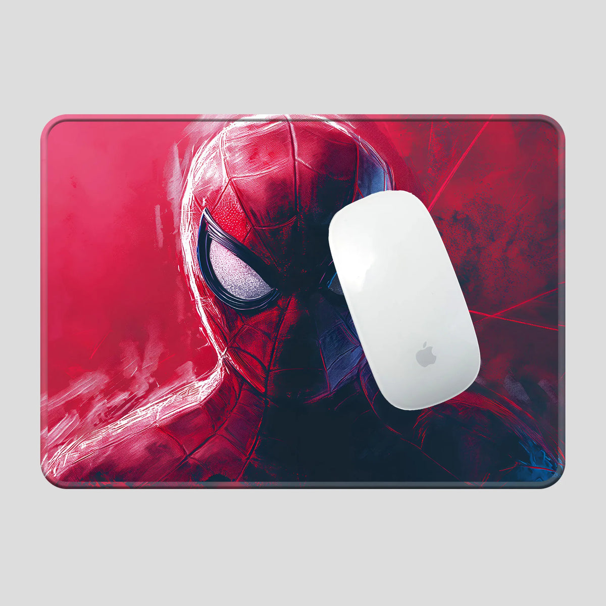 Spider Man Bold Red Portrait Art Mousepad
