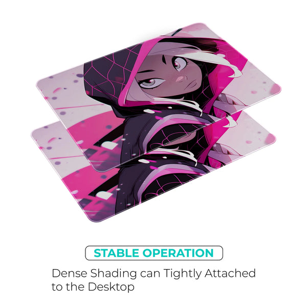 Spider Gwen Pink Hooded Design Gaming Mousepad