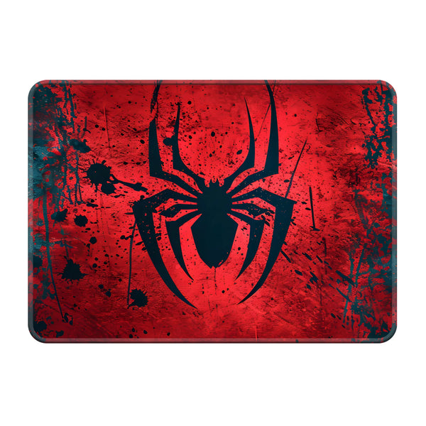 Spider Man Black Logo on Red Abstract Mousepad