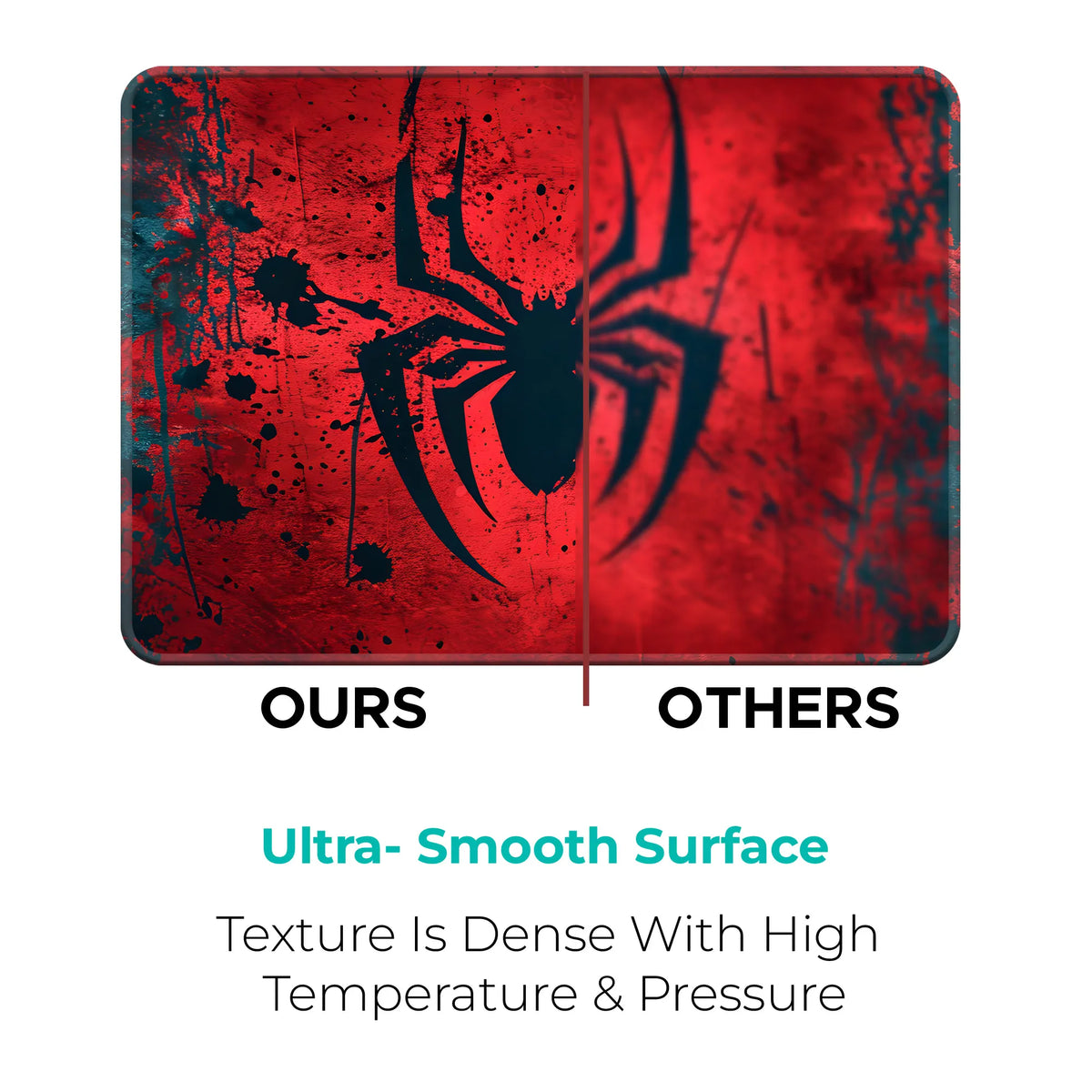 Spider Man Black Logo on Red Abstract Mousepad