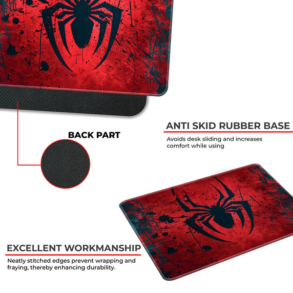 Spider Man Black Logo on Red Abstract Mousepad