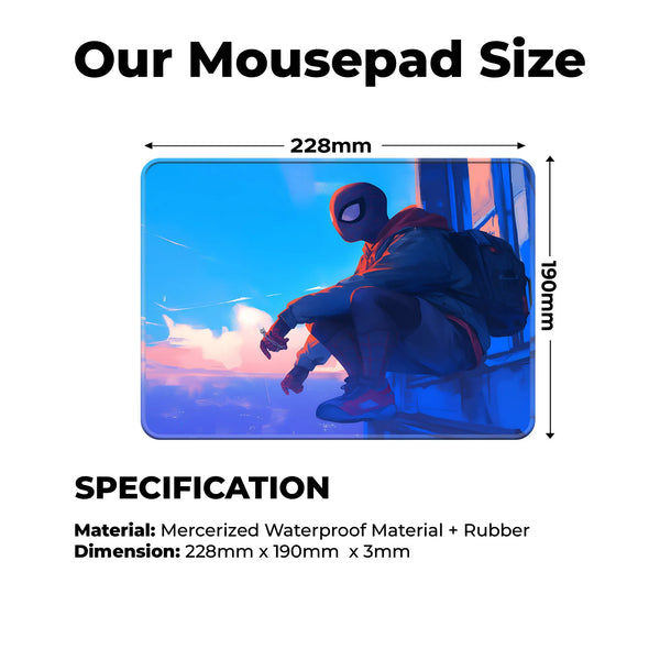 Spider Man Miles Morales City Rooftop Mousepad