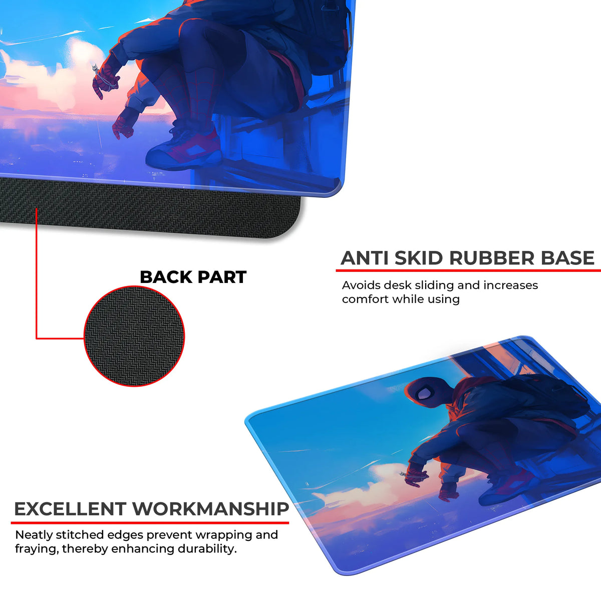 Spider Man Miles Morales City Rooftop Mousepad