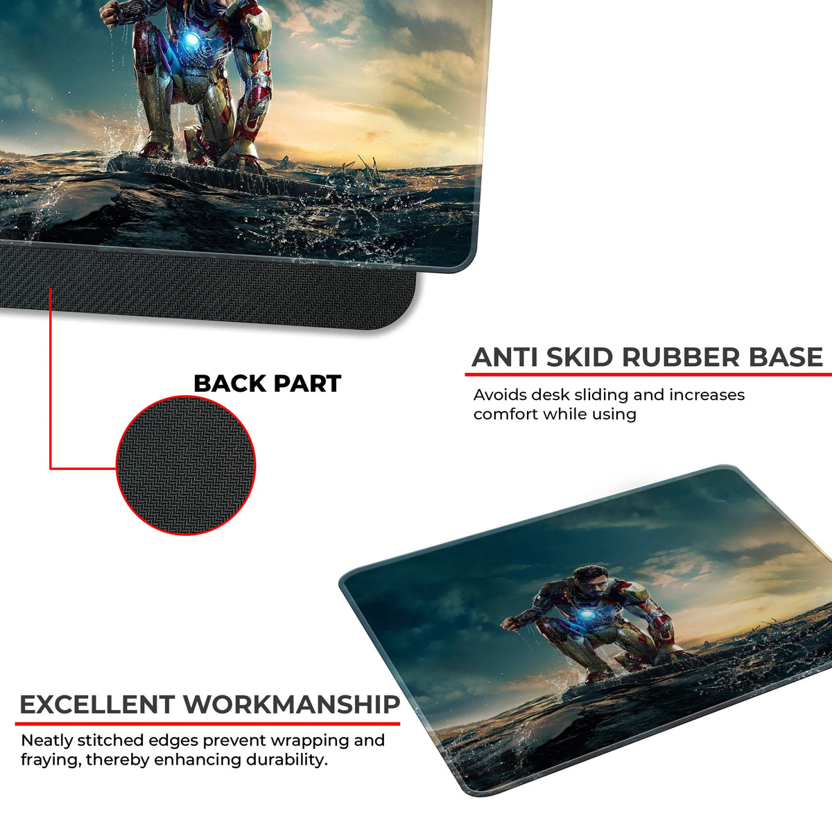 Iron Man Ocean Armor Superhero Mousepad