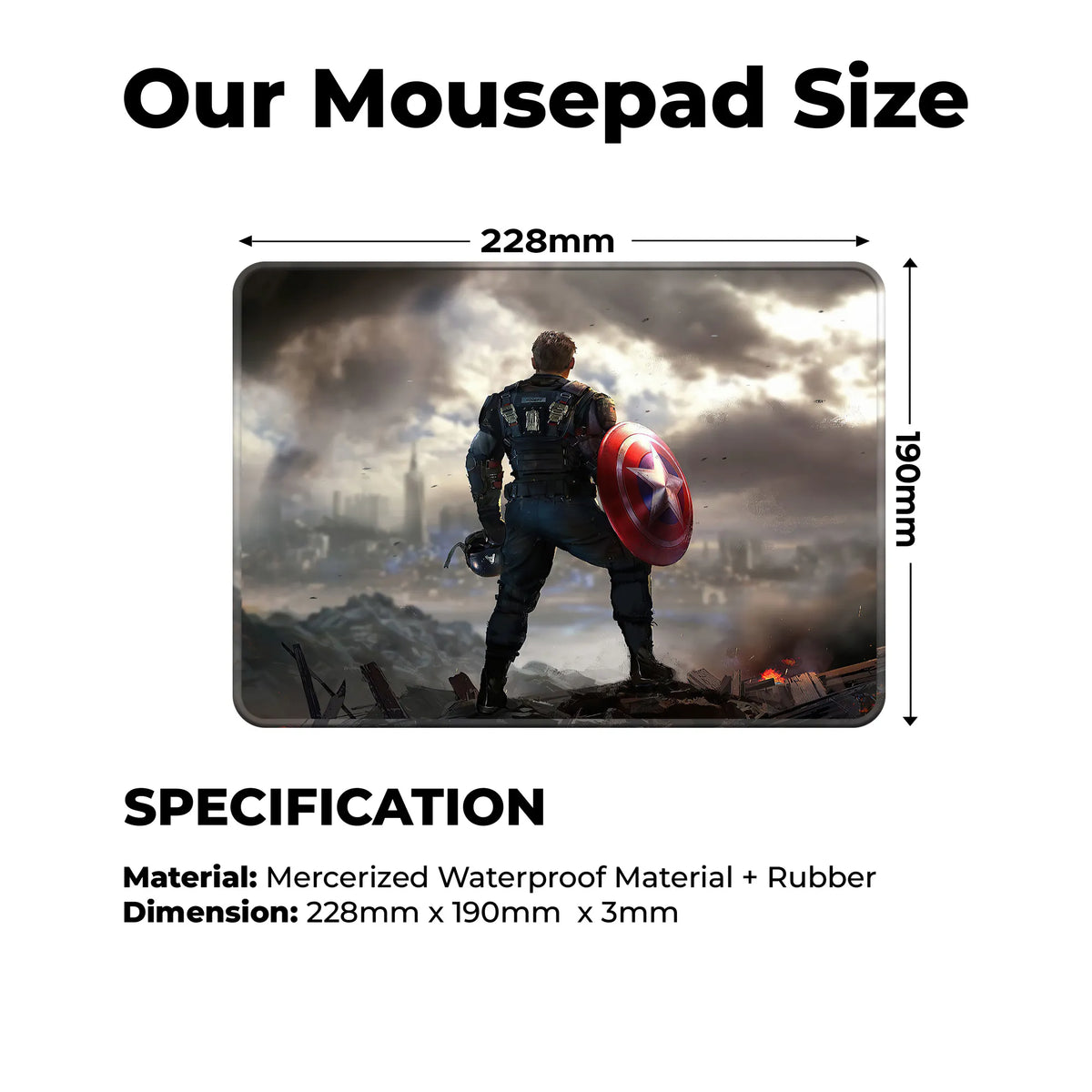 Captain America Last Stand Mousepad