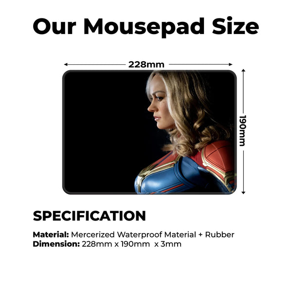 Captain Marvel Focus Superhero Mousepad
