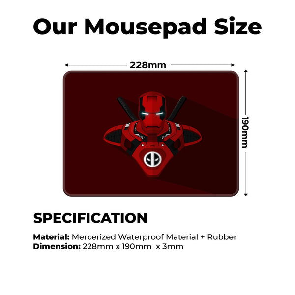 Deadpool Iron Mashup Superhero Mousepad