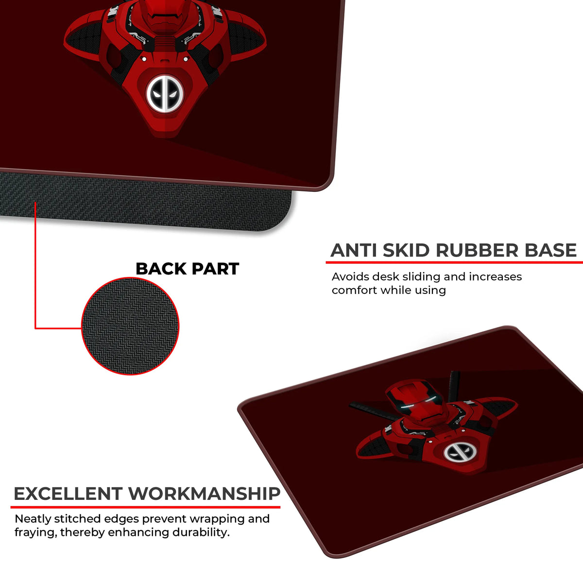 Deadpool Iron Mashup Superhero Mousepad