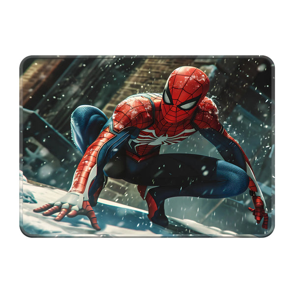 Spider Man Winter Snow Action Pose Mousepad