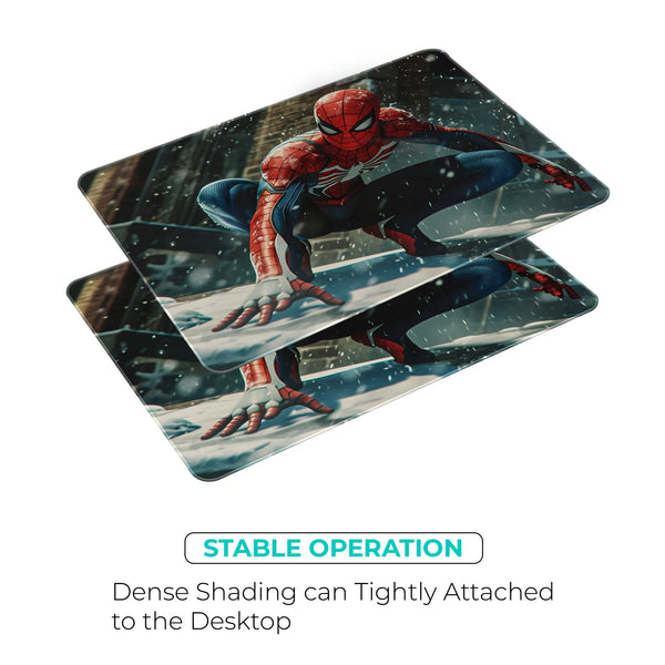 Spider Man Winter Snow Action Pose Mousepad