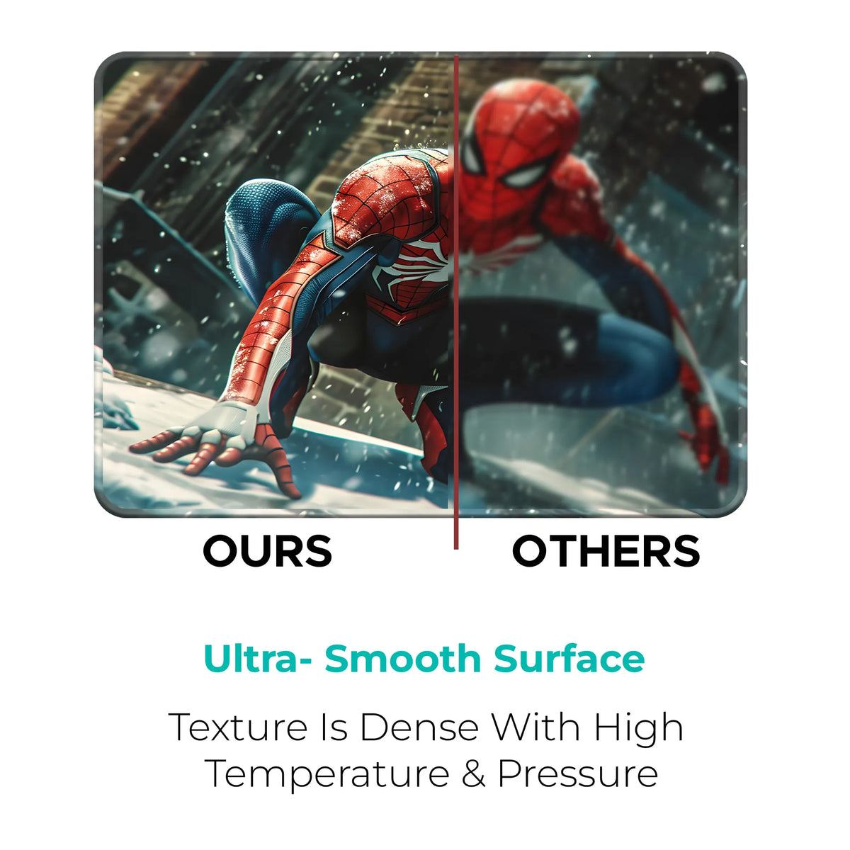Spider Man Winter Snow Action Pose Mousepad