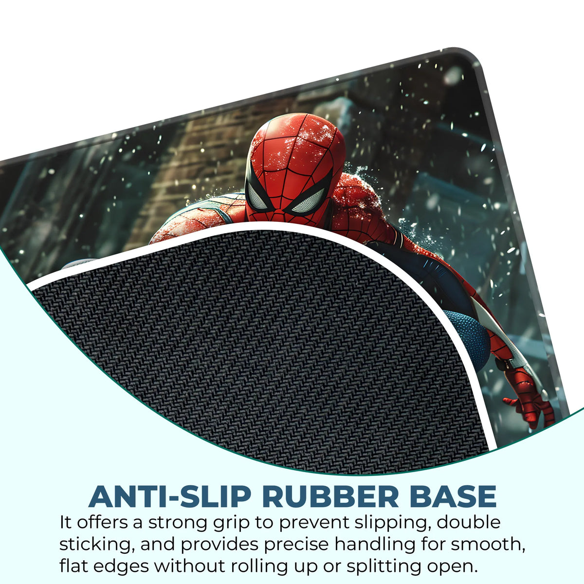 Spider Man Winter Snow Action Pose Mousepad