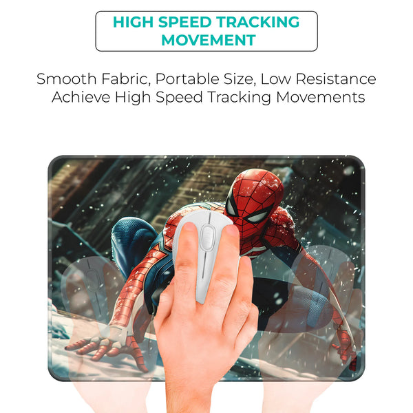 Spider Man Winter Snow Action Pose Mousepad