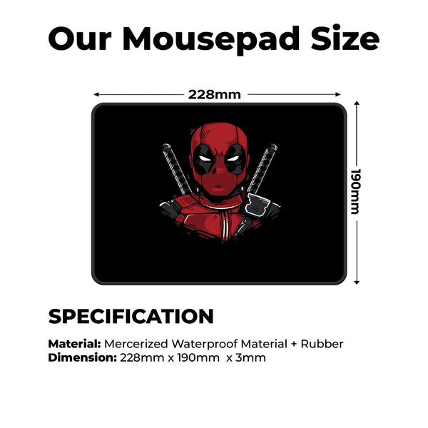 Deadpool Face Superhero Mousepad