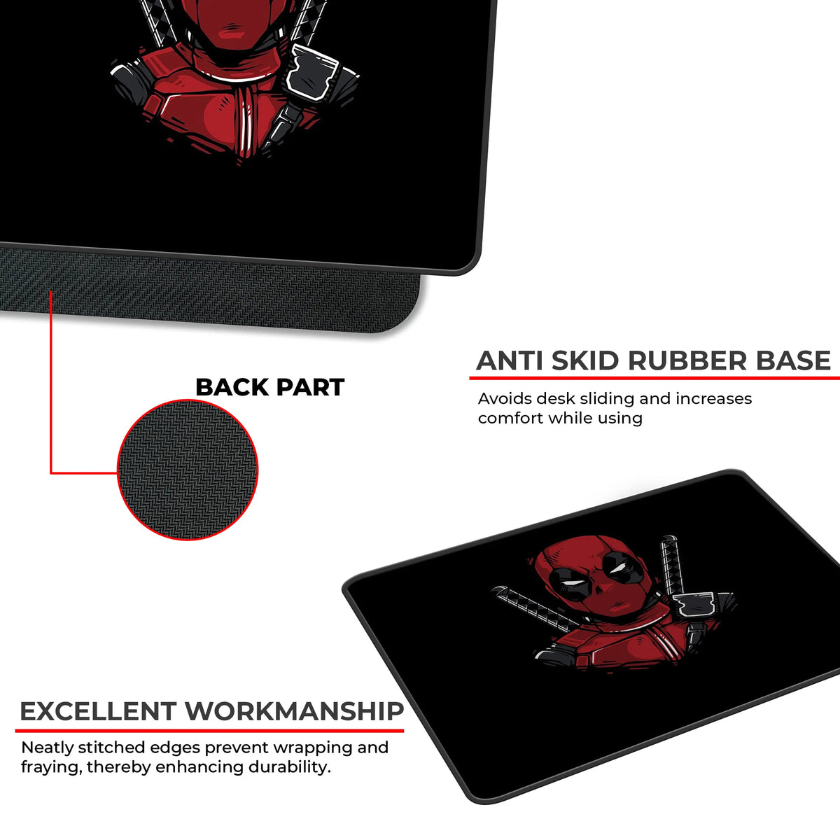 Deadpool Face Superhero Mousepad
