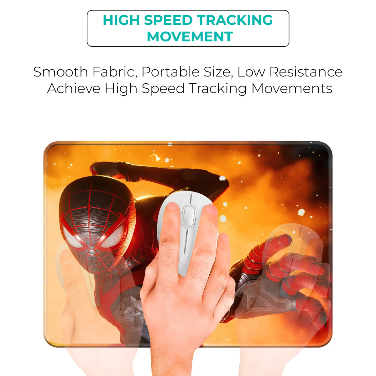 Miles Morales Blaze Superhero Mousepad