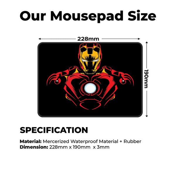 Iron Man Neon Armor Superhero Mousepad