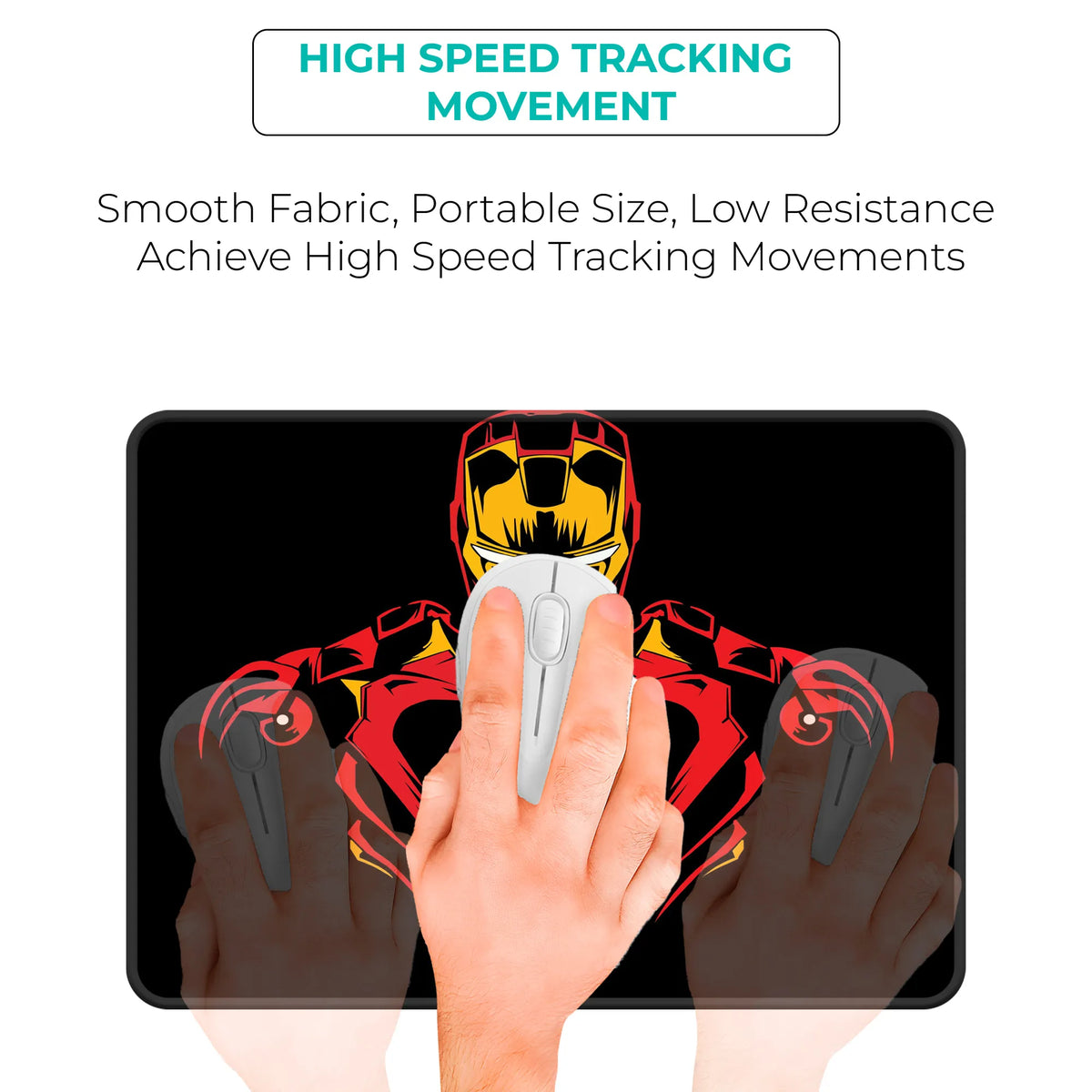 Iron Man Neon Armor Superhero Mousepad