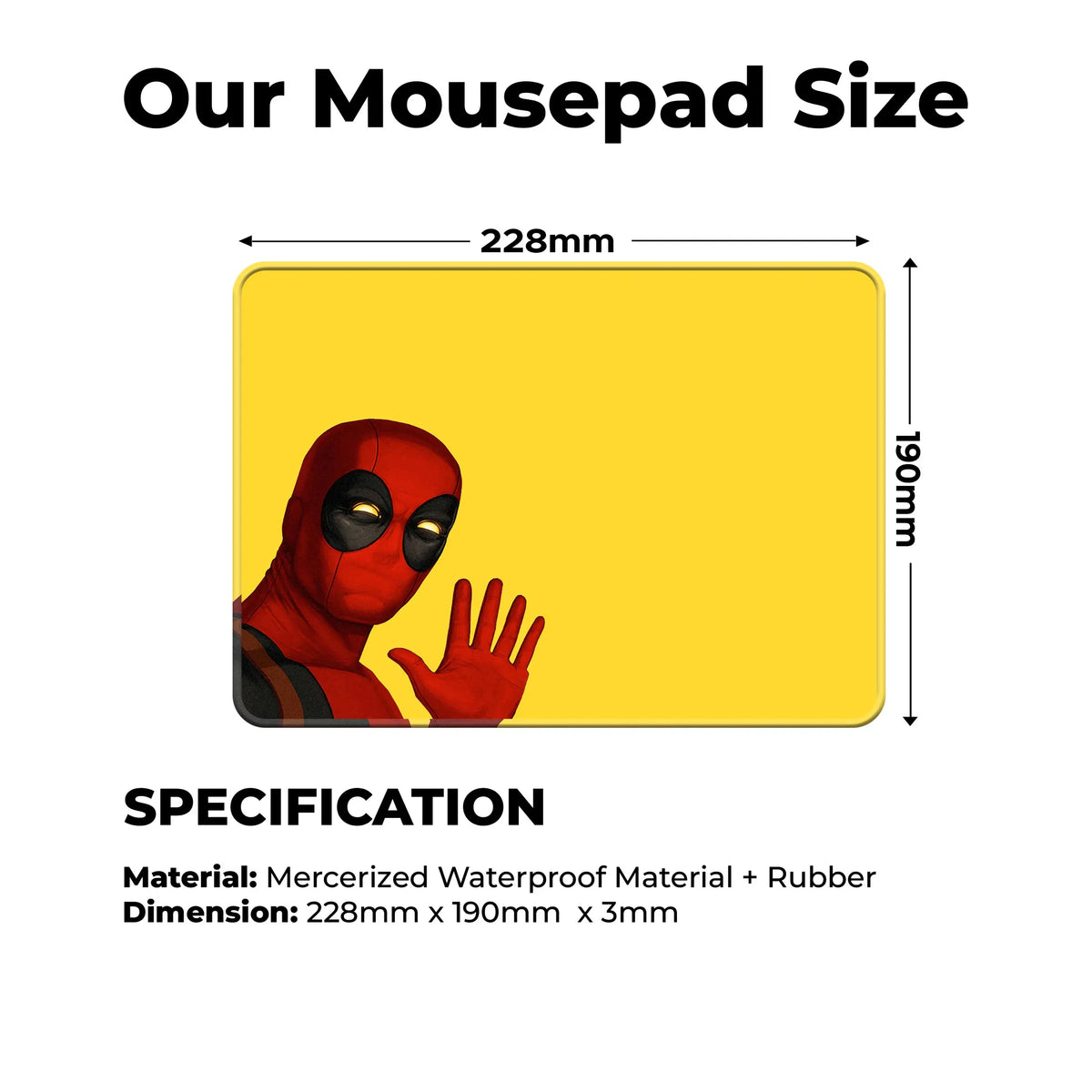 Deadpool Wave Superhero Mousepad