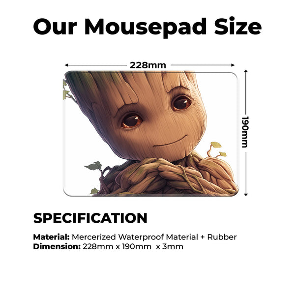 Baby Groot Cute Character Art Mousepad