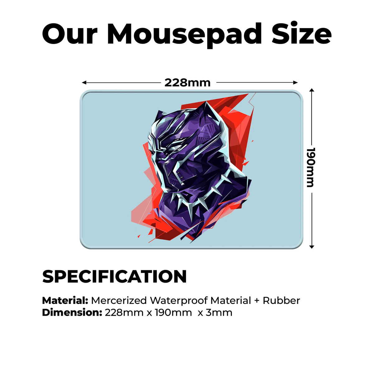 Black Panther Art Superhero Mousepad