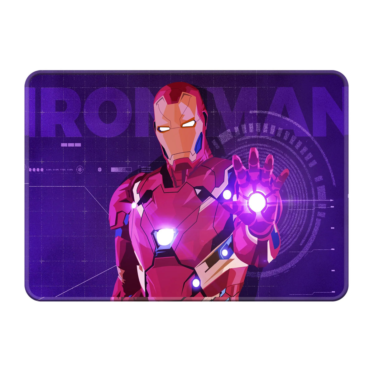 Iron Man Neon Tech Superhero Mousepad