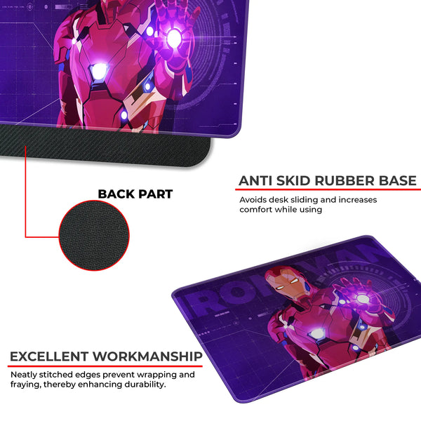 Iron Man Neon Tech Superhero Mousepad