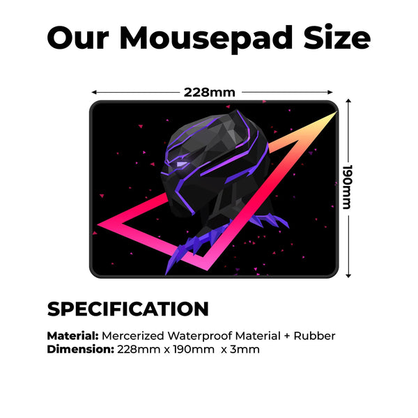 Black Panther Neon Fury Superhero Mousepad